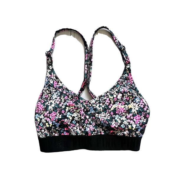 Athletic Bra By Pink In Floral Print, Size: Xl For Cheap