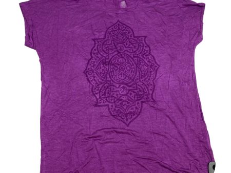 Athletic Top Short Sleeve By Gaiam In Purple, Size: Xl Online