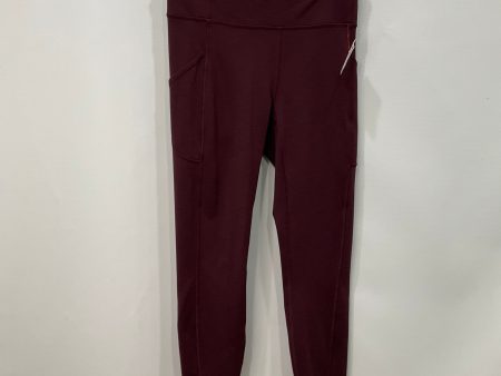 Athletic Leggings By Lululemon In Maroon, Size: 8 For Sale