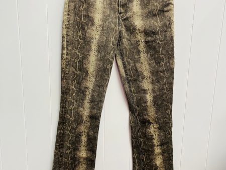 Jeans Flared By Reformation In Brown Denim, Size: 4 Online