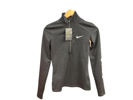 Athletic Top Long Sleeve Collar By Nike In Black, Size: Xs For Discount