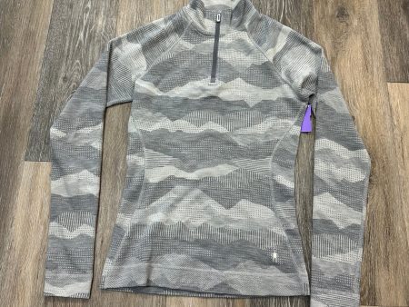 Athletic Top Long Sleeve Collar By Smartwool In Grey, Size: S For Sale