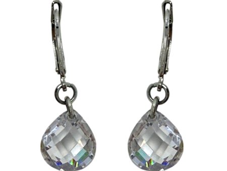 Teardrop Crystal Leverback Earrings Dangle drop By Unbranded Online now