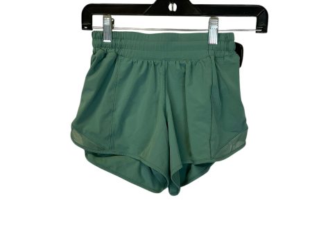 Athletic Shorts By Lululemon In Green, Size: 4 Hot on Sale