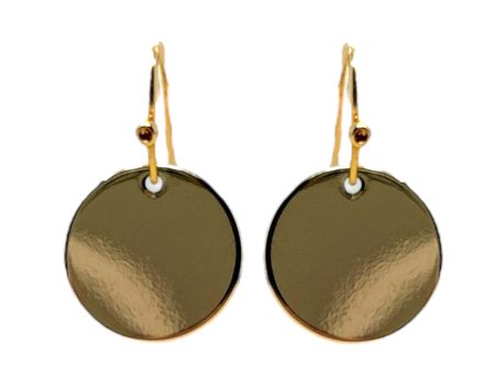 Gold Tone Disc Earrings Dangle drop By Unbranded Fashion