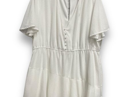 Dress Casual Short By Clothes Mentor In White, Size: 2x For Discount