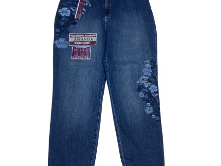 Jeans Straight By Gloria Vanderbilt In Blue Denim, Size: 16 Fashion