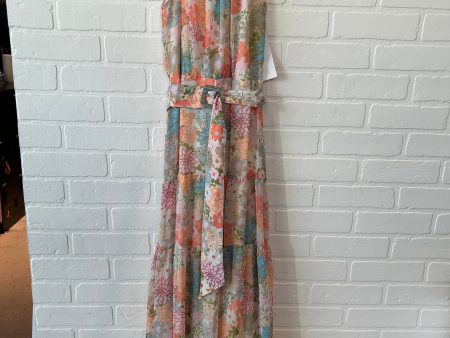 Dress Casual Maxi By Taylor In Cream & Orange, Size: S For Discount