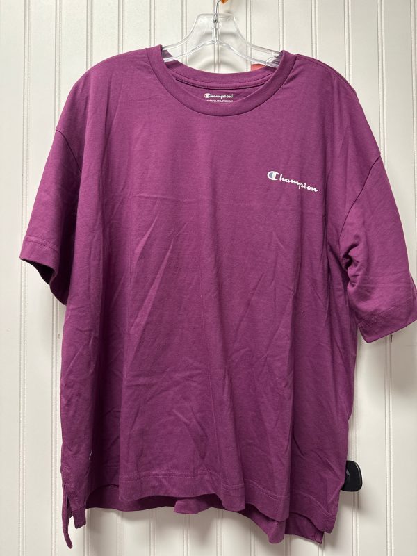 Athletic Top Short Sleeve By Champion In Purple, Size: Xl For Sale