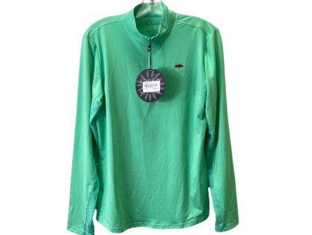 Athletic Top Ls Collar By San Soleil In Green, Size:L Fashion