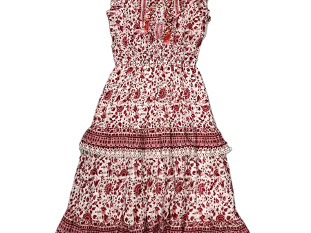 Dress Casual Midi By Bell In Red & White, Size: Xs Online now