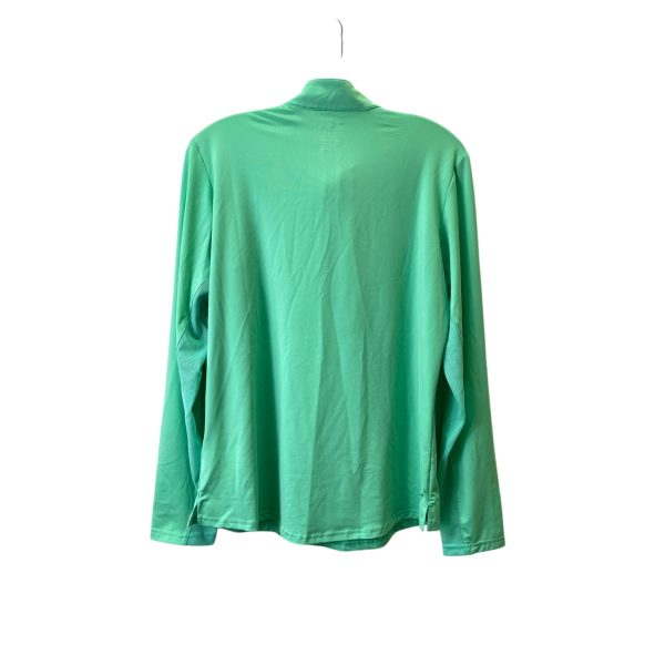 Athletic Top Ls Collar By San Soleil In Green, Size:L Fashion