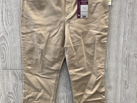 Jeans Boyfriend By Gloria Vanderbilt In Tan, Size: 14p on Sale