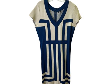 Dress Casual Short By Eva Longoria In Blue & Cream, Size:Xl For Discount