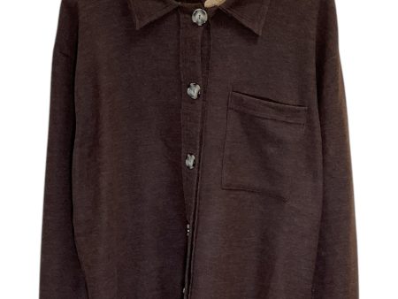 Blouse Long Sleeve By Clothes Mentor In Brown, Size: L For Discount