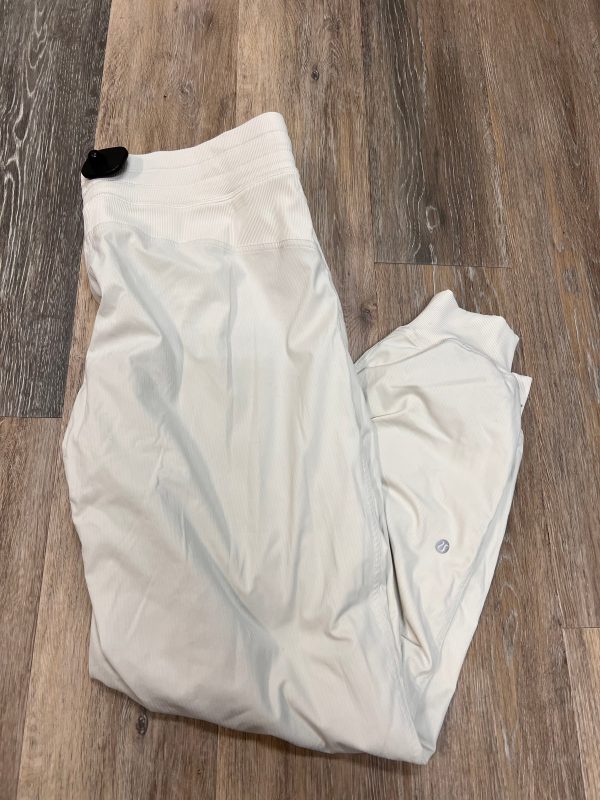 Athletic Pants By Lululemon In Cream, Size: 12 Online Hot Sale