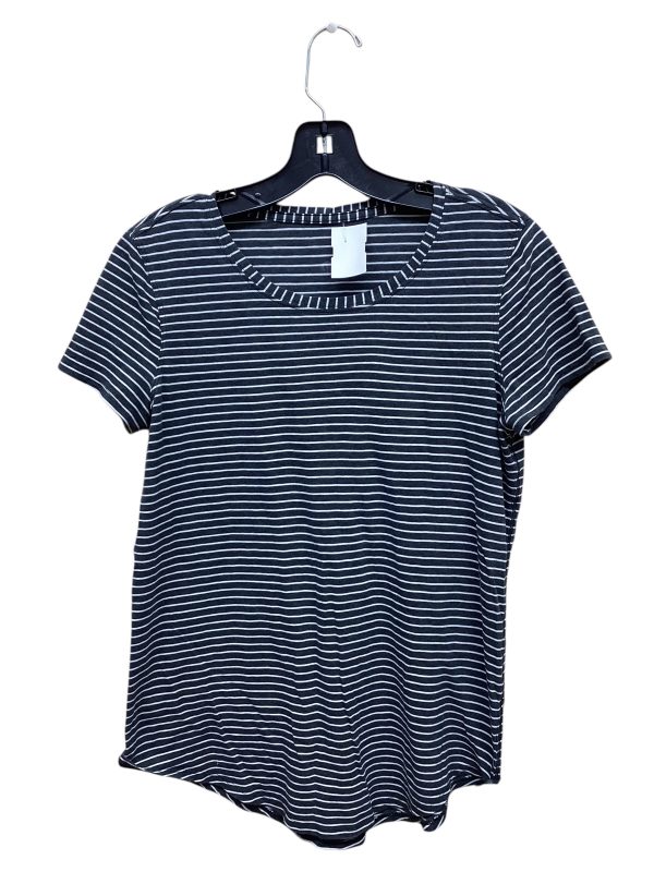 Athletic Top Short Sleeve By Lululemon In Striped Pattern Supply