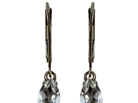 Crystal & Sterling Silver Dangle Earrings By Unbranded For Discount