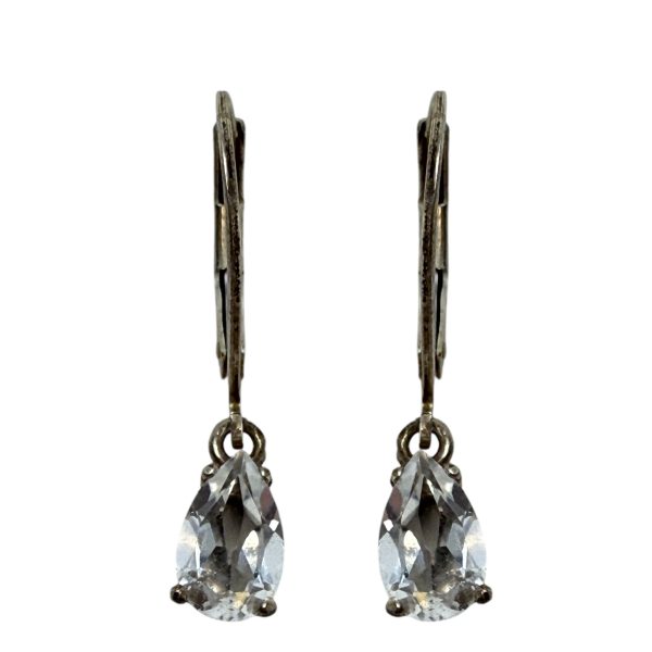 Crystal & Sterling Silver Dangle Earrings By Unbranded For Discount